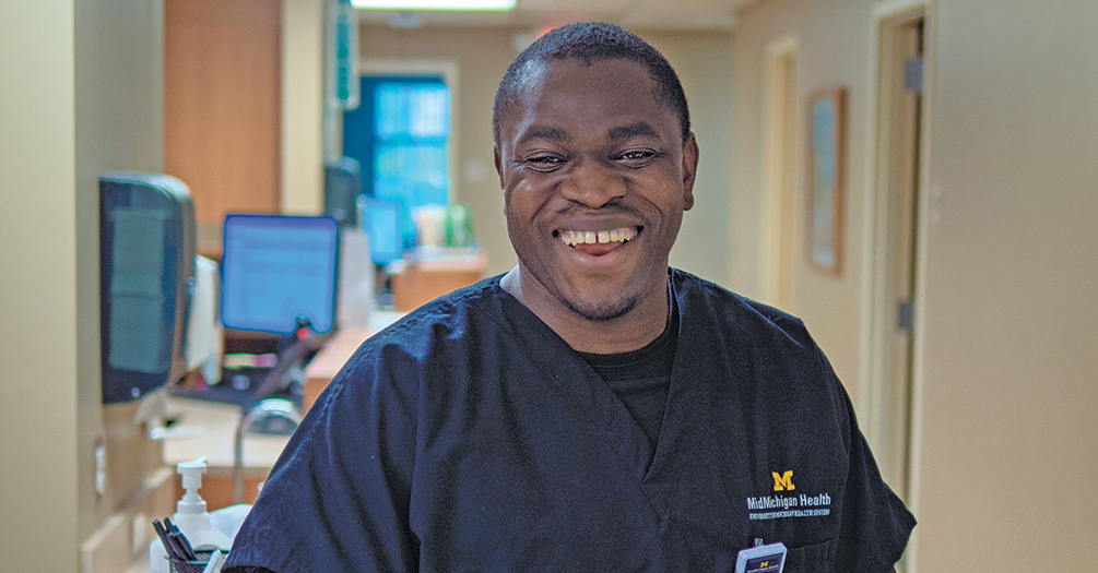 Utibe Effiong, MPH ’14, internal medicine physician at the MidMichigan Health Center in Mount Pleasant