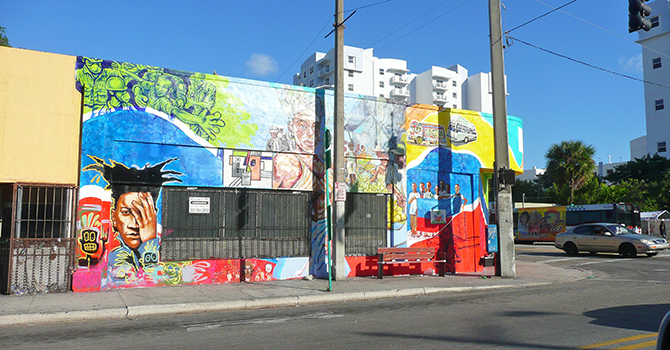 Mural in Little Haiti, a neighborhood in Miami.