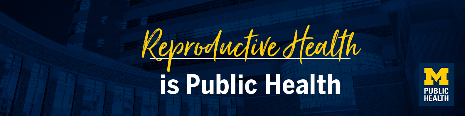 blue graphic that says reproductive health is public health