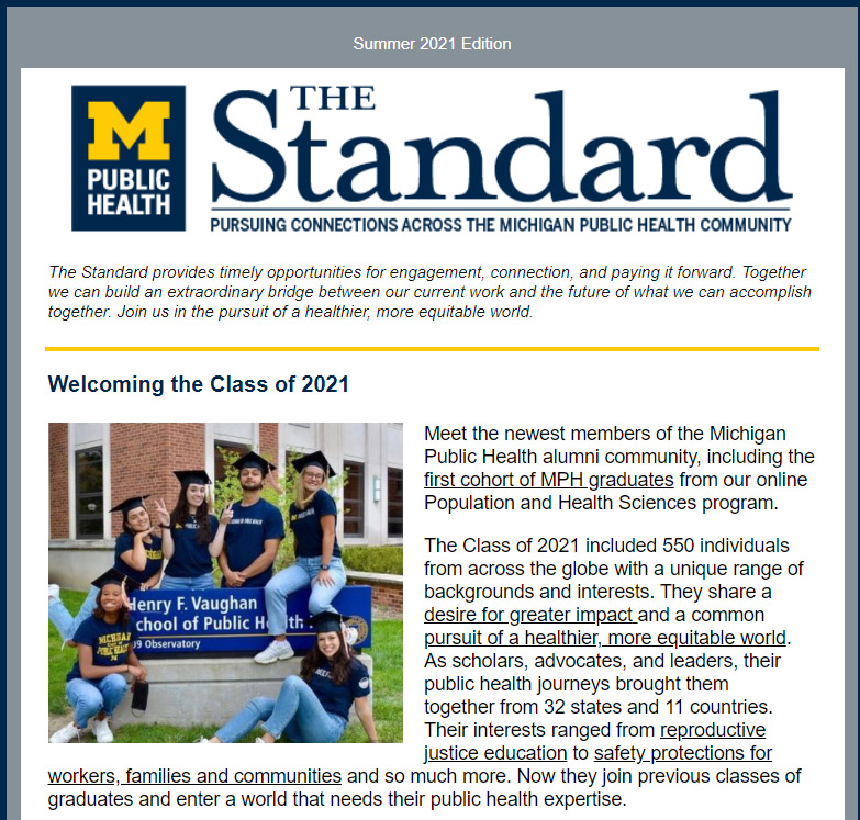 a thumbnail of The Standard newsletter