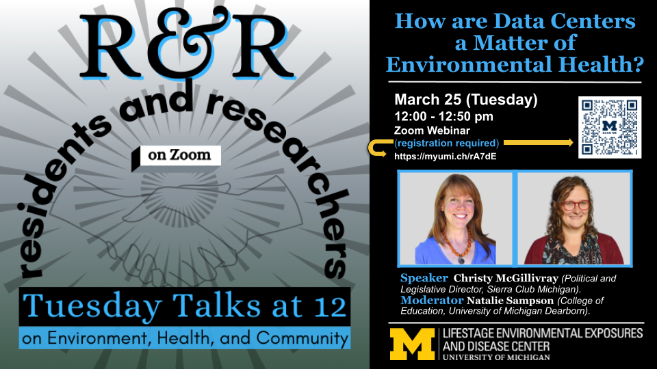 Event Flyer for How are Data Centers a Matter of Environmental Health?