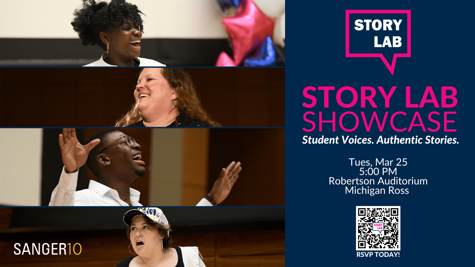 Event Flyer for Story Lab Showcase