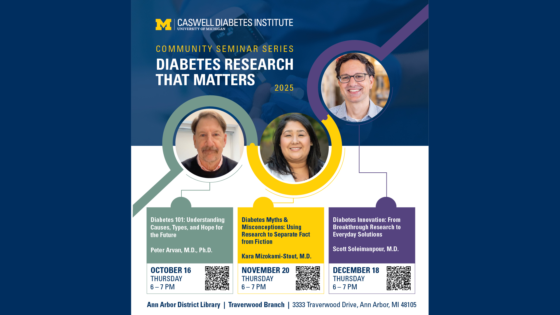 Event Flyer for Caswell Diabetes Institute Community Seminar Series
