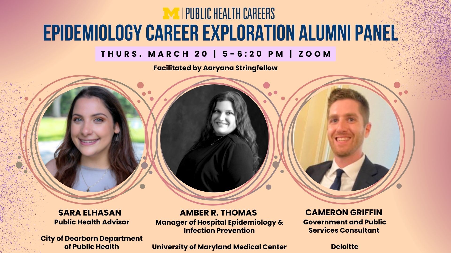 Event Flyer for Epidemiology Career Exploration Alumni Panel