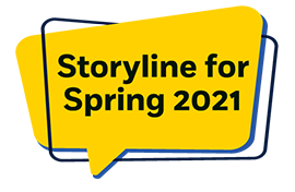 Storyline chat graphic. Storyline is a new feature that invites all School of Public Health alums to share stories with the community