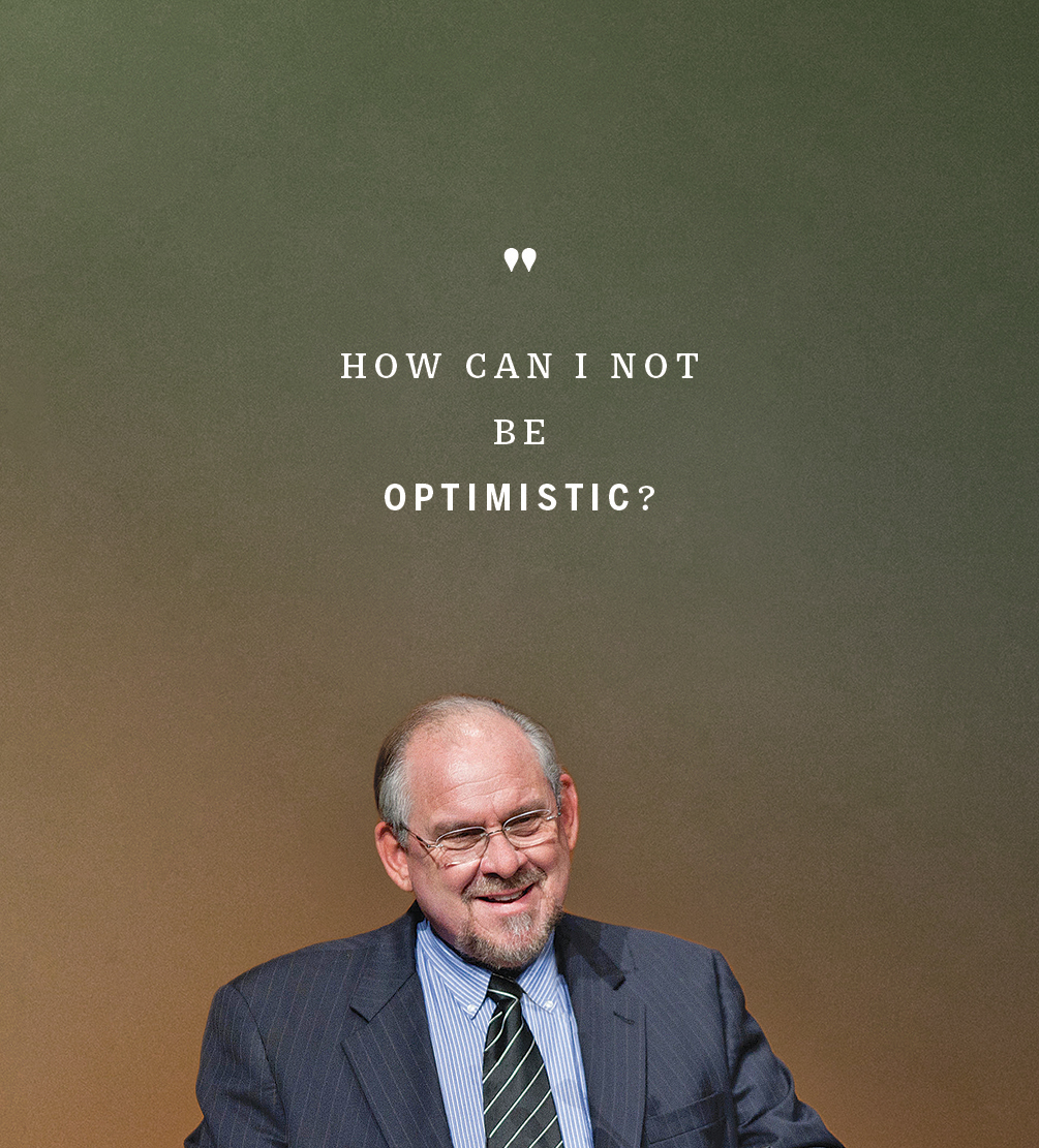 Dr. Larry Brilliant quote: "How can I not be optimistic?"