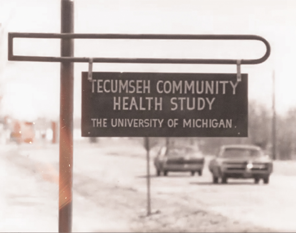 Tecumseh Community Health Study sign in Tecumseh, Michigan