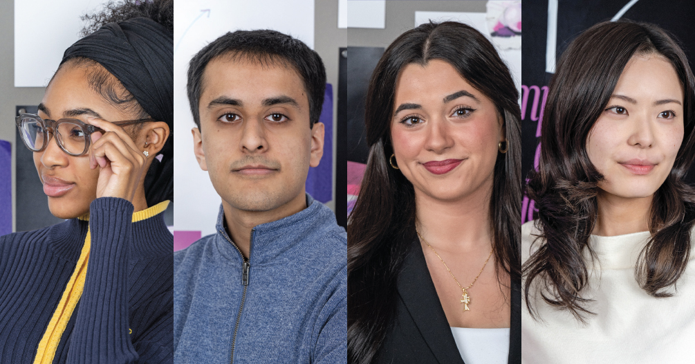 From left: Zhariyah Laughlin, Aarush Goel, Rino Fujimoto and Isabella Lamacchia.