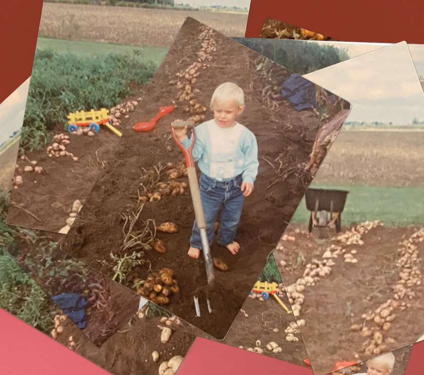 Jennifer Garner as a youth in the family garden