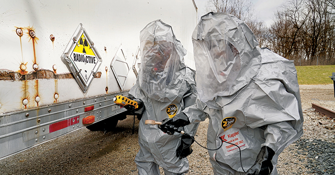 Michigan Public Health students in the Environmental Science program participating in HAZWOPER training