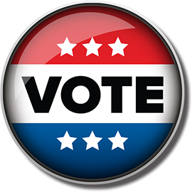 Patriotic VOTE button