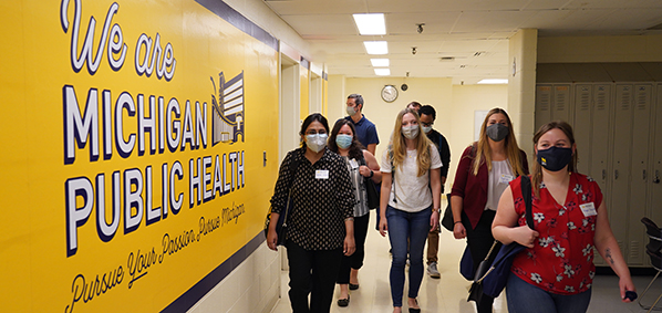 Touring the Public Health building