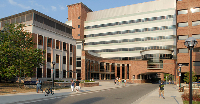 Exterior of the University of Michigan School of Public Health.