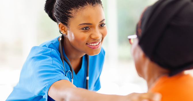 Nurses Put the Care in Healthcare Black Eco-Friendly 2-Tier