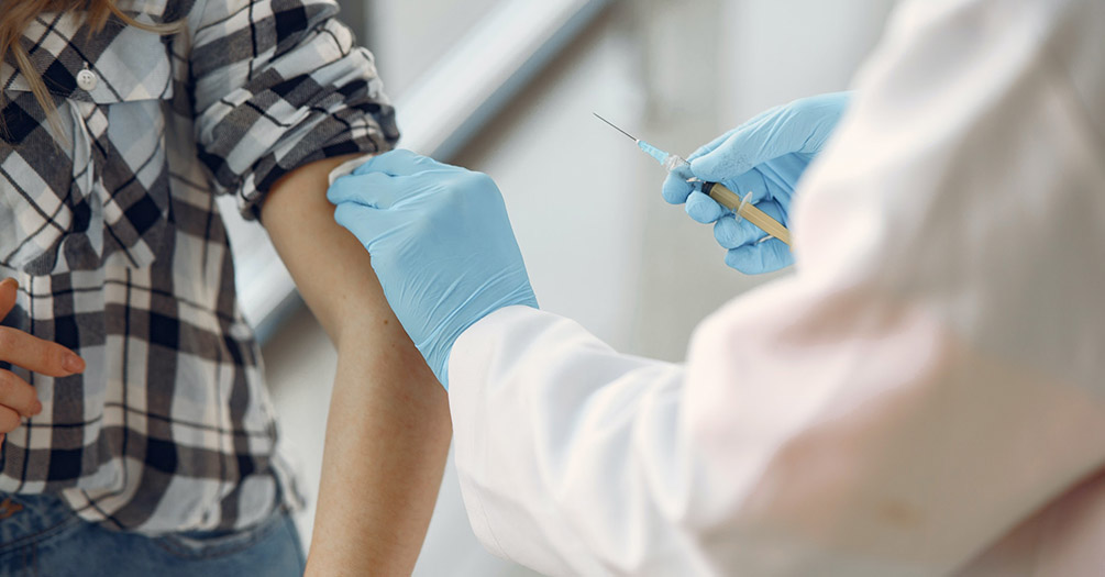 person getting vaccinated