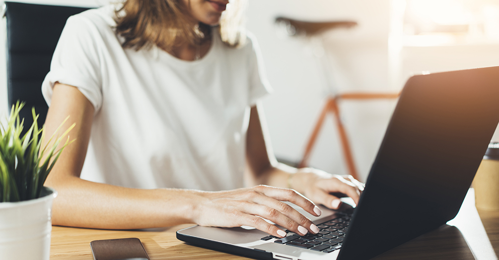 person using computer