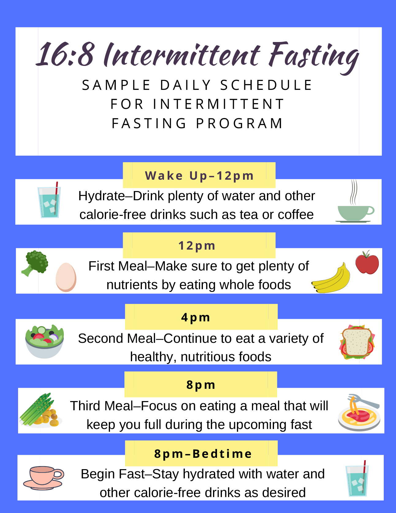 16:8 Intermittent Fasting Schedule for Memory Enhancement