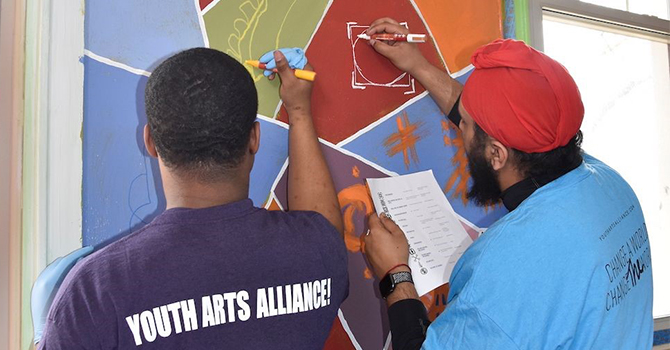 Jasdeep Kler volunteers with the Youth Arts Alliance