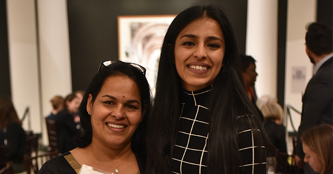 Ruth Thomas poses with her mother at the 2019 Scholarship and Awards Dinner