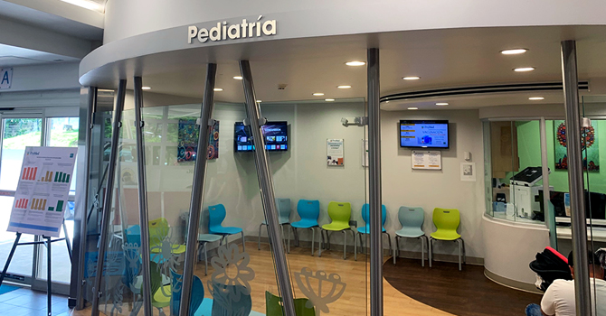 A pediatric clinic in Puerto Rico where Ashrap and colleagues recruit study participants.