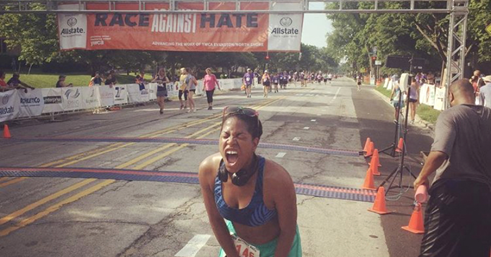 René Pitter, MPH '09, finishes the Race against Hate