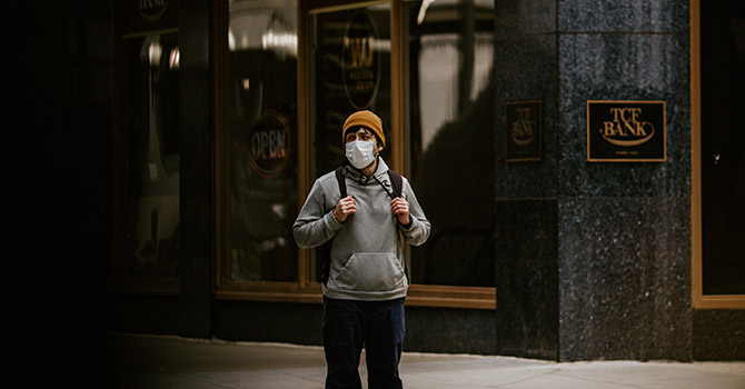 Man wearing a mask