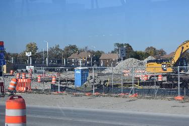 Houses close to the Gordie Howe International Bridge site.