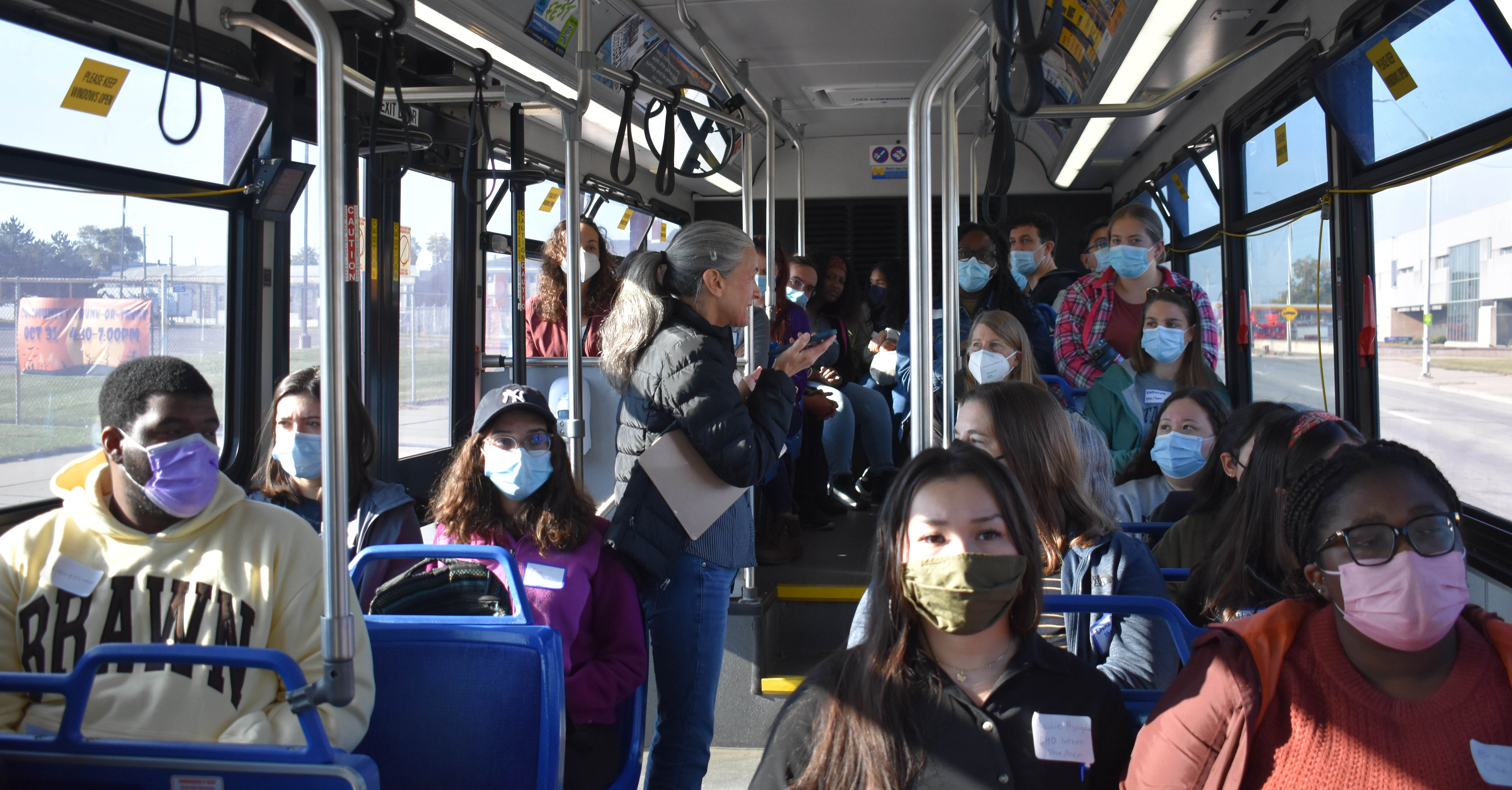 Group tours the Gordie Howe International Bridge site to explore health inequities in southwest Detroit