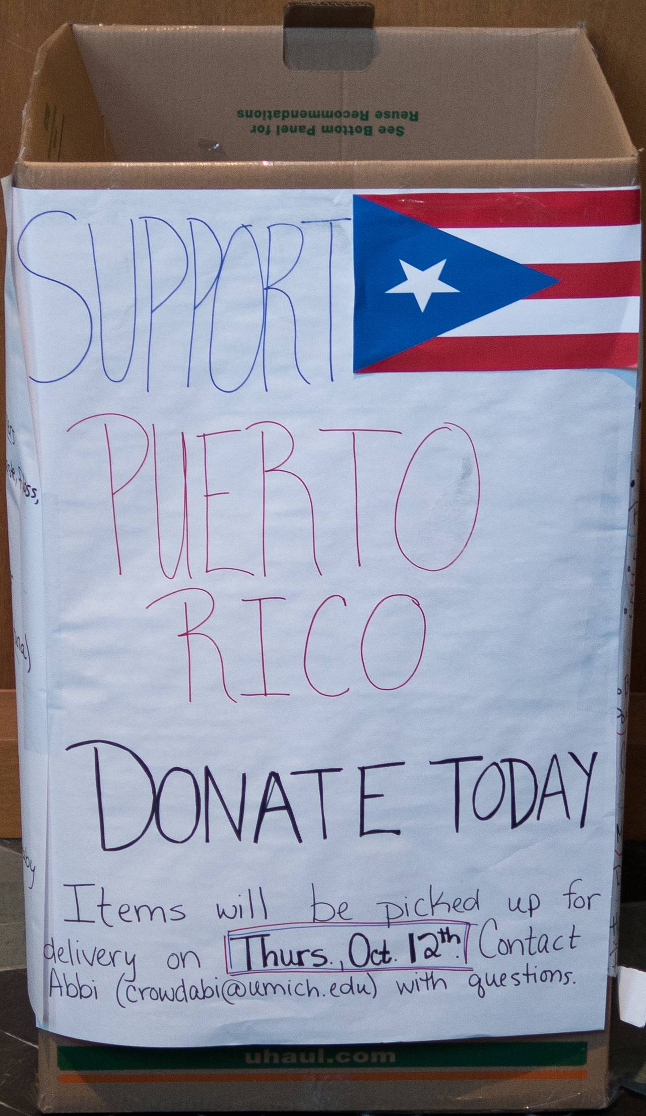 Donation Box in the Lobby of SPH I