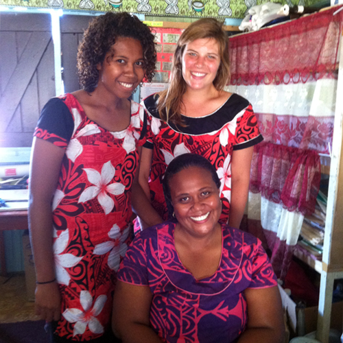 Kline with community health partners in Fiji
