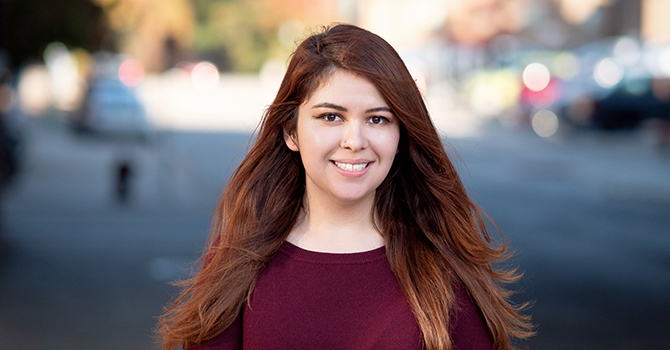 Headshot of featured student, Alicia Dominguez.