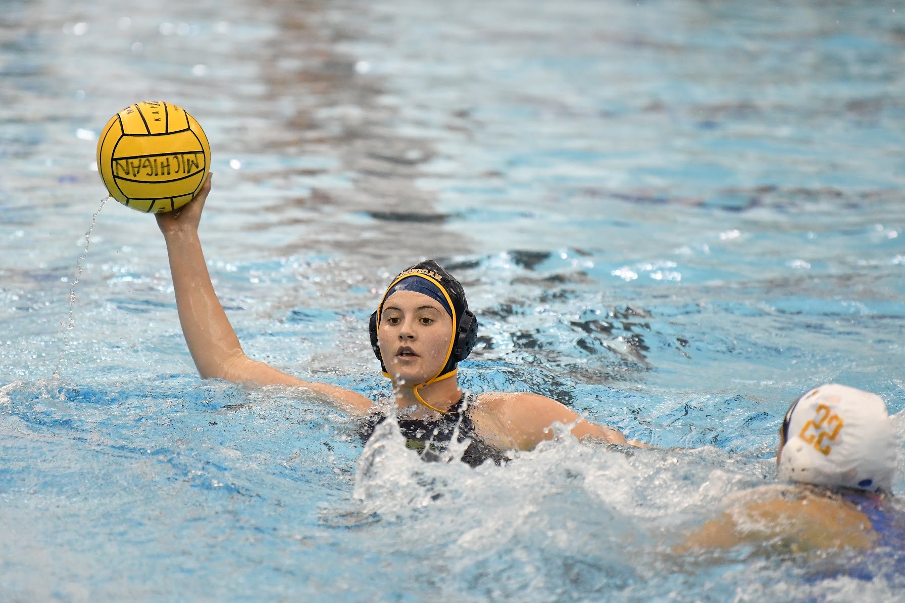 Kathy playing water polo