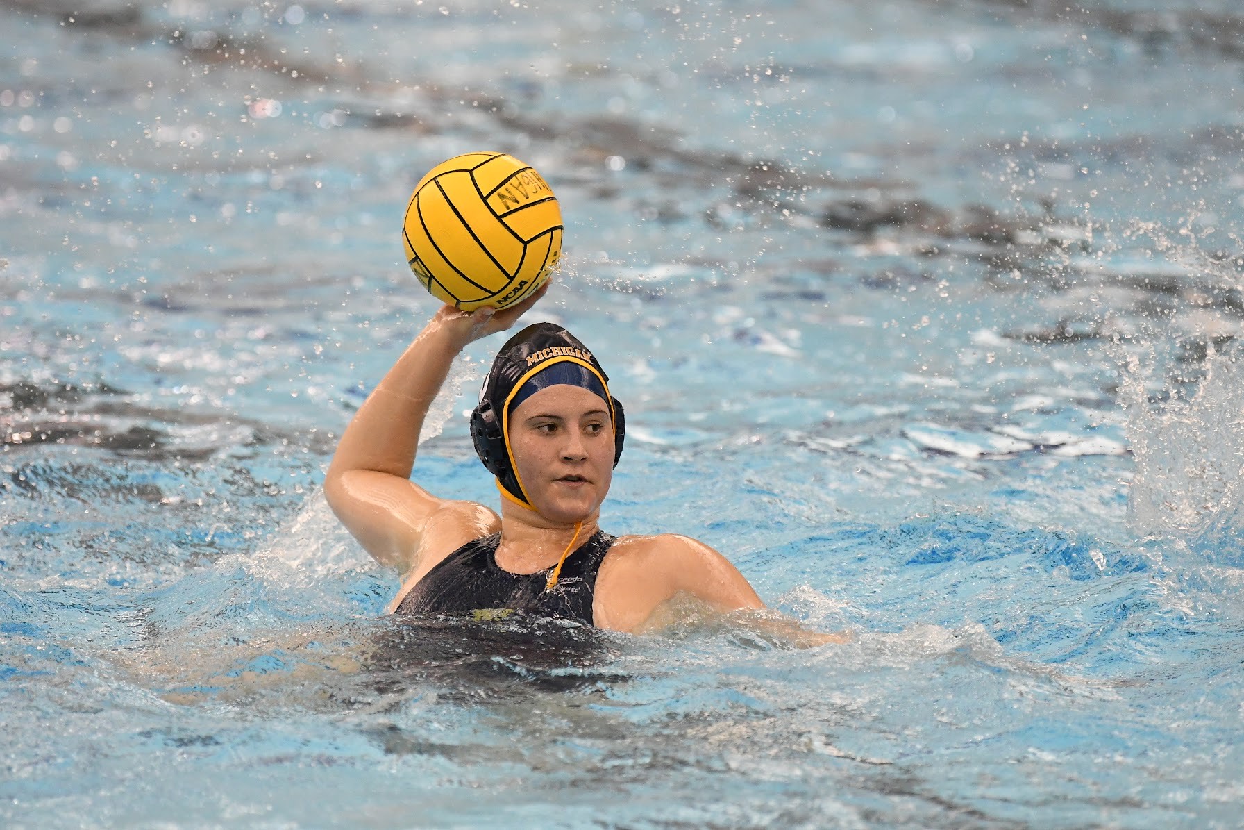 Kathy playing water polo