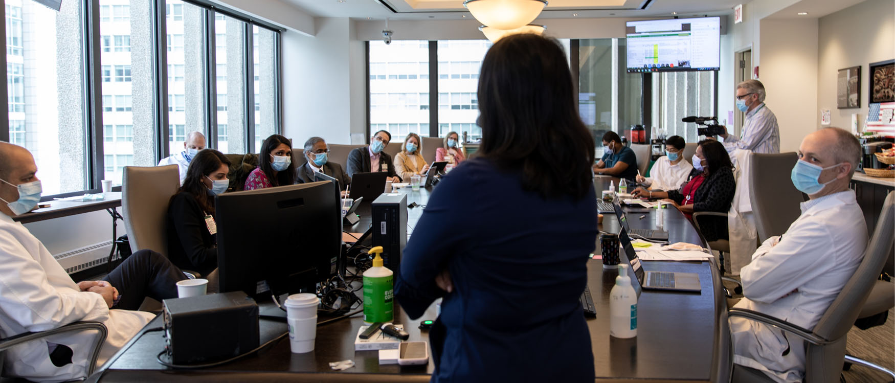 Gupta leads the Rush University Medical Group command center during the pandemic.