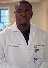 Utibe Effiong, alum of Michigan Public Health and physician at the MidMichigan Health Medical Center in Mount Pleasant